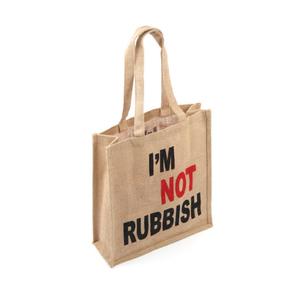 Jute Shopping Bag - I'm Not Rubbish