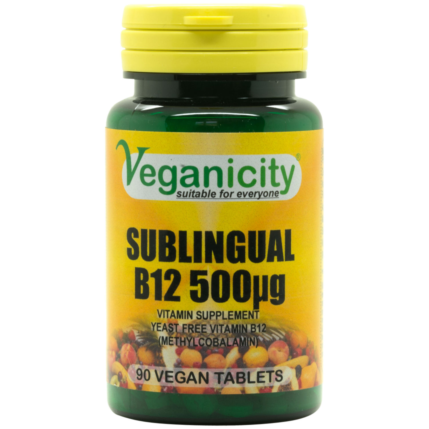 Veganicity Sublingual Vitamin B12 - 500mcg Veganicity Sublingual Vitamin B12 - 500mcg