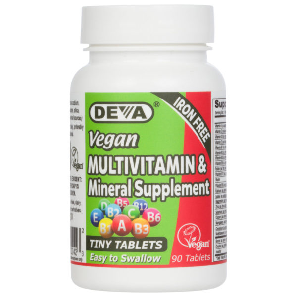 Deva Vegan Tiny Tablets Multivitamin & Mineral - Iron Free